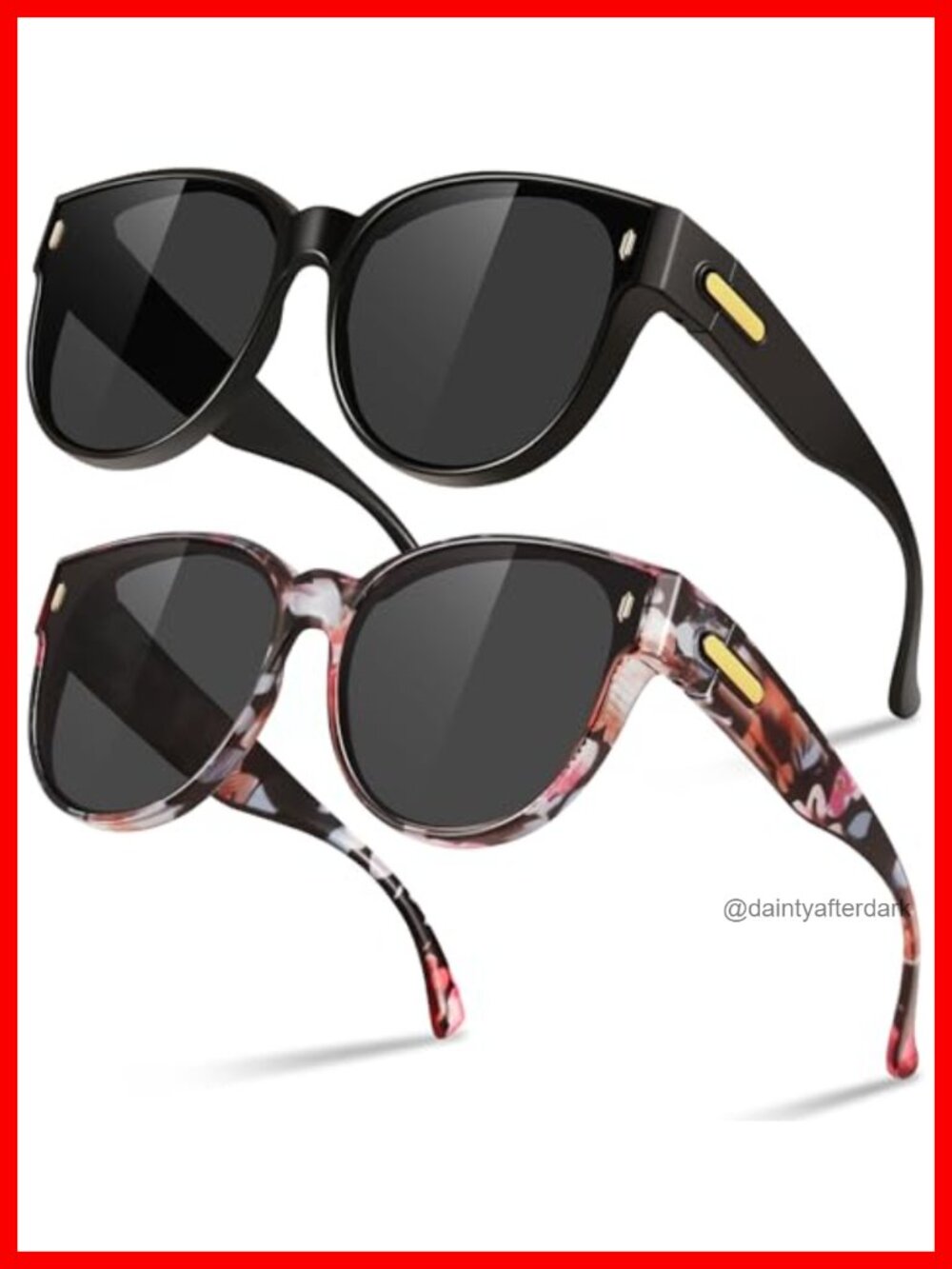 Polarized Fit Over Glasses Sunglasses Oversized Round UV400 Driving